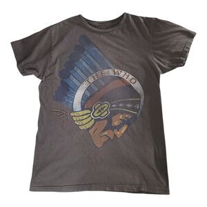 THE WHO 1975-1976 U.S. Tour Repro T-shirt Rare Gray Spartan Size M? British Rock